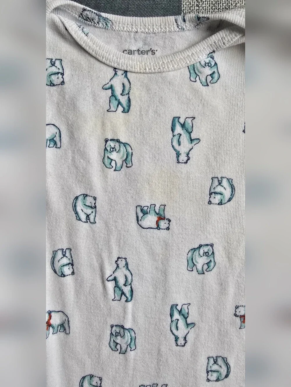 Polar Bear Long-sleeved Onesie for Play Unisex